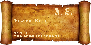 Metzner Rita névjegykártya